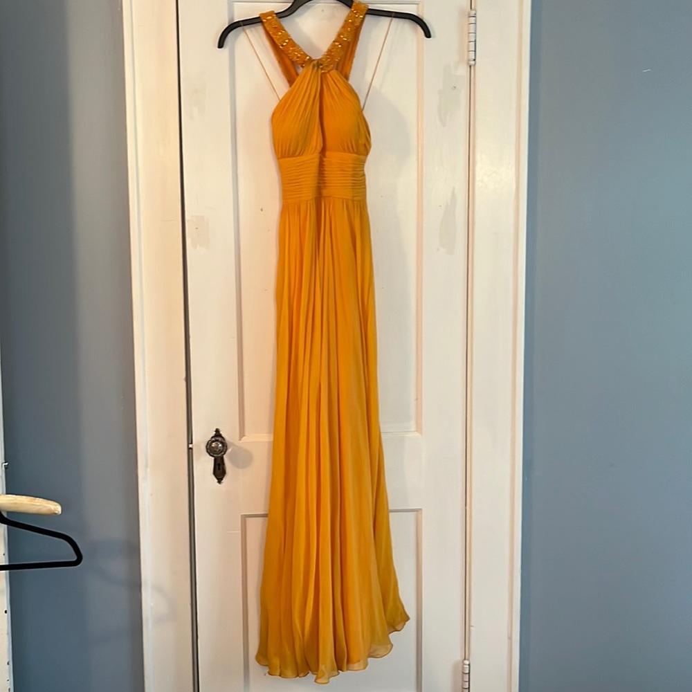 Aidan Mattox Tangerine Formal Dress